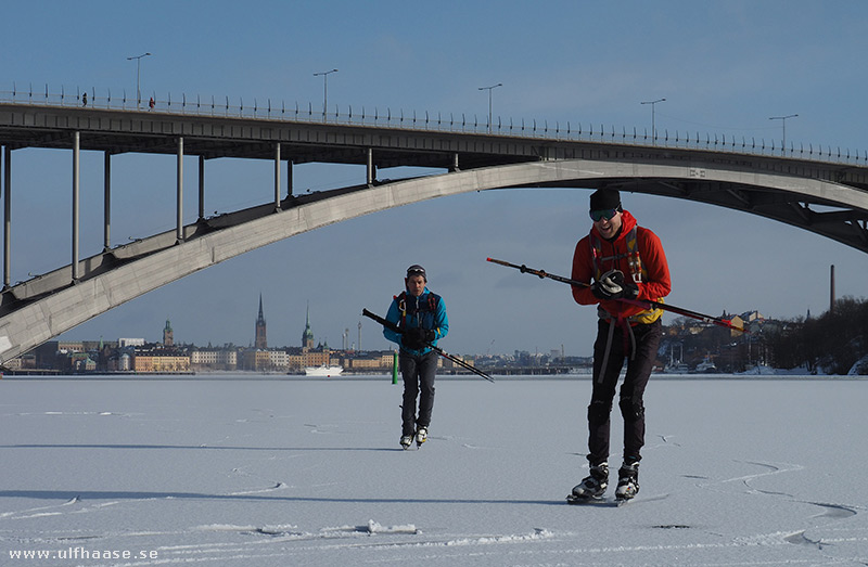 Ice skating in Stockholm city