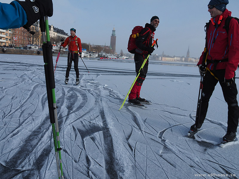 Ice skating in Stockholm city