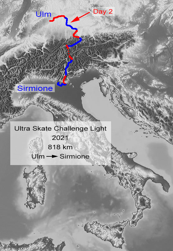 Ultra Skate Challenge (USC) 2021, route map.