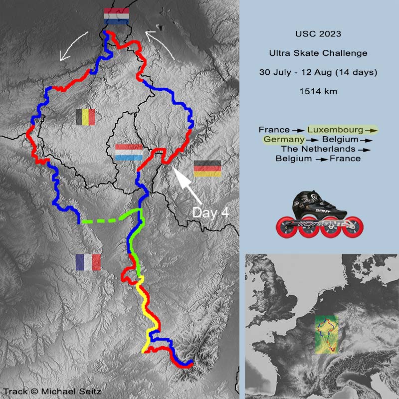 Ultra Skate Challenge (USC) 2023, route map