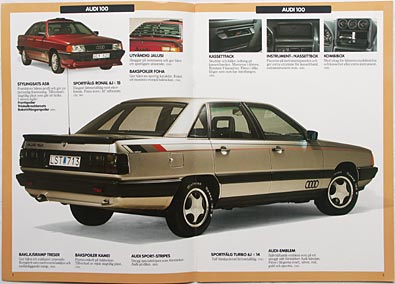 Audi 100, broschyr